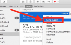 如何在Mac OS Mail中重新发送电子邮件