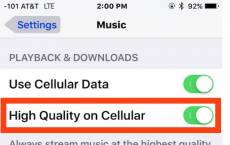 如何在iPhone上的蜂窝上启用最高质量的音乐流
