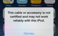 iOS 7现在警告非认证的Lightning配件