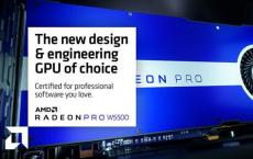 AMD推出面向设计与制造人员的Radeon Pro W5500工作站显卡