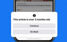 Facebook推出通知屏幕以在共享旧新闻之前提醒用户