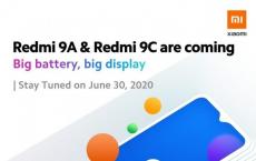 Redmi 9A和Redmi 9C将于6月30日首次亮相