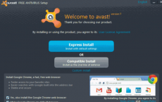 如果您不注意 Avast 7将安装Google Chrome浏览器