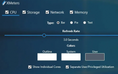 XMeters 在Windows任务栏上显示资源使用情况