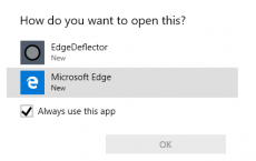 使用EdgeDeflector重定向Microsoft Edge链接