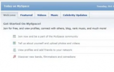MySpace登录页面直接位于MySpace主页上