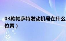 03款帕萨特发动机号在什么位置（老帕萨特发动机号在哪个位置）