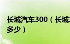 长城汽车300（长城300城市版百公里油耗是多少）