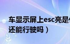 车显示屏上esc亮是什么意思（esc故障灯亮还能行驶吗）