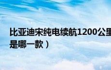 比亚迪宋纯电续航1200公里多少钱（比亚迪续航1200公里是哪一款）