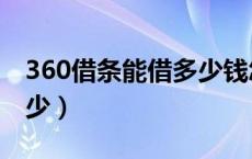 360借条能借多少钱怎么查（360借条能借多少）