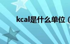 kcal是什么单位（kcal是什么单位）