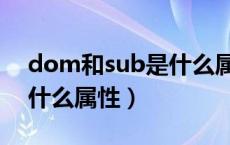 dom和sub是什么属性测试（dom和sub是什么属性）