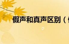 假声和真声区别（假声和真声的区别）