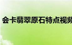 会卡翡翠原石特点视频（会卡翡翠原石特点）