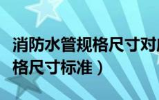 消防水管规格尺寸对应几寸标准（消防水管规格尺寸标准）