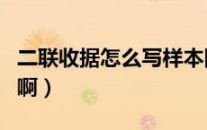 二联收据怎么写样本图片（二联收据怎么填写啊）