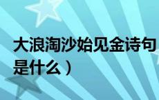 大浪淘沙始见金诗句（大浪淘沙始见金下一句是什么）