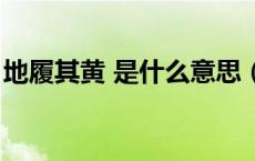 地履其黄 是什么意思（地履其黄是什么意思）