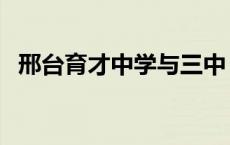 邢台育才中学与三中（邢台育才中学怎样）