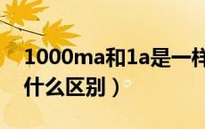 1000ma和1a是一样的吗（1000ma与1a有什么区别）