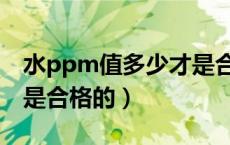 水ppm值多少才是合格的（水ppm值多少才是合格的）