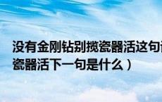 没有金刚钻别揽瓷器活这句话是什么意思（没有金刚钻不揽瓷器活下一句是什么）