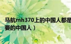 马航mh370上的中国人都是干什么的（马航370上有哪些重要的中国人）