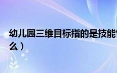 幼儿园三维目标指的是技能情感（幼儿园三维目标指的是什么）