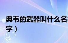 典韦的武器叫什么名字（典韦的武器叫什么名字）