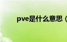 pve是什么意思（pve是什么意思）