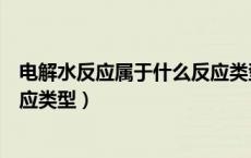 电解水反应属于什么反应类型（电石和水的反应属于哪种反应类型）