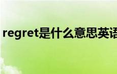 regret是什么意思英语（regret是什么意思）