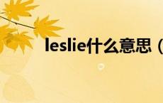 leslie什么意思（leslie什么意思）