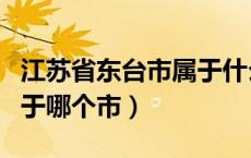 江苏省东台市属于什么市啊（江苏省东台市属于哪个市）