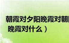 朝霞对夕阳晚霞对朝阳什么意思（朝霞对夕阳 晚霞对什么）