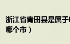 浙江省青田县是属于哪个市（浙江省青田县是哪个市）