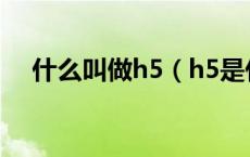 什么叫做h5（h5是什么 h5是什么意思）