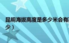 昆明海拔高度是多少米会有高原反应吗（昆明海拔高度是多少）