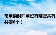 常用的时间单位有哪些共有多少个（常用的时间单位有哪些共要6个）