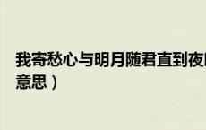 我寄愁心与明月随君直到夜郎西是什么意思（夜郎西是什么意思）