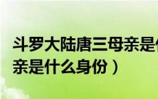 斗罗大陆唐三母亲是什么人（斗罗大陆唐三母亲是什么身份）