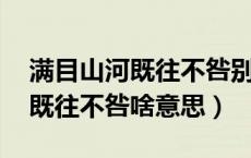 满目山河既往不咎别再见了图片（满目山河 既往不咎啥意思）