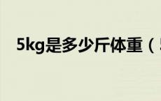 5kg是多少斤体重（5kg是多少斤有多重）