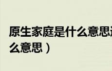 原生家庭是什么意思通俗一点（原生家庭是什么意思）