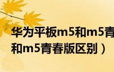 华为平板m5和m5青春版区别（华为平板m5和m5青春版区别）