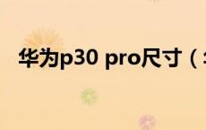 华为p30 pro尺寸（华为p30 pro防水吗）