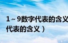 1～9数字代表的含义2020元寓意（1～9数字代表的含义）