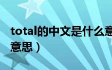 total的中文是什么意思（total的中文是什么意思）