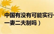 中国有没有可能实行一妻两夫制（中国会实现一妻二夫制吗）